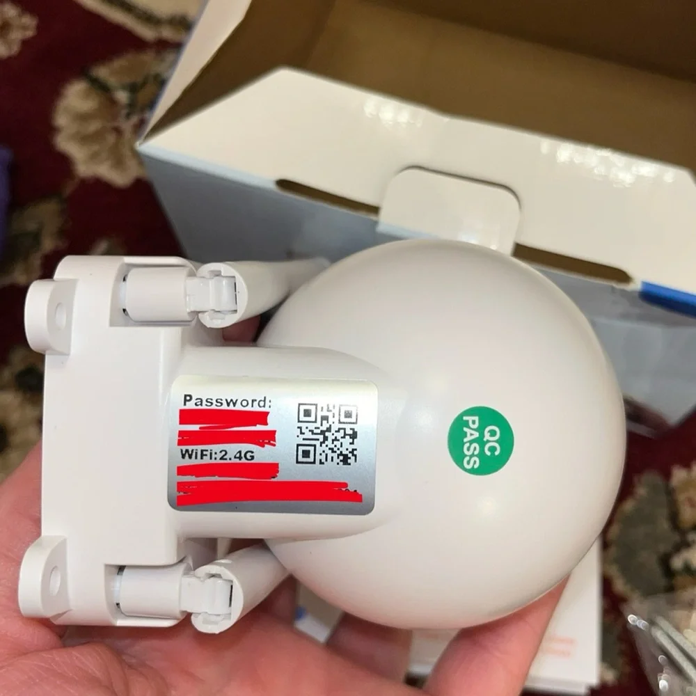 Set of 2 White Surveillance Cameras with USB Cables